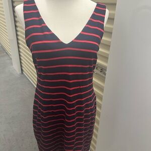 Banana Republic Navy and Red Bodycon Dress
